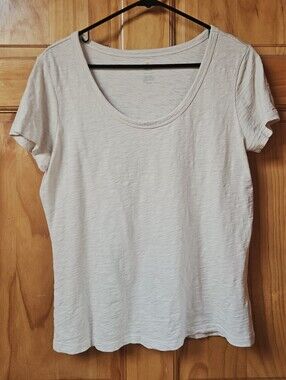 C&C California Short Sleeve Scoop Neck Tee - Light Cream